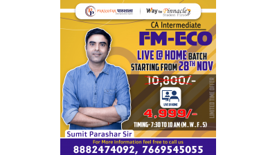 CA Inter FM & ECO Live At Home Classes by Sumit Parashar Sir For May 23 & Onwards  | Complete FM ECO Classes | Full HD Video + HQ Sound