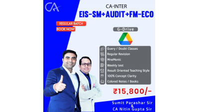 CA-Inter (Group-2) EIS-SM +  Audit & Assurance + FM-ECO Combo Google Drive Classes - Full HD Video Lecture + HQ Sound