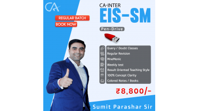 CA Inter EIS SM Pendrive Classes by Sumit Parashar Sir For May 23 & Onwards  | Complete EIS SM Course | Full HD Video + HQ Sound