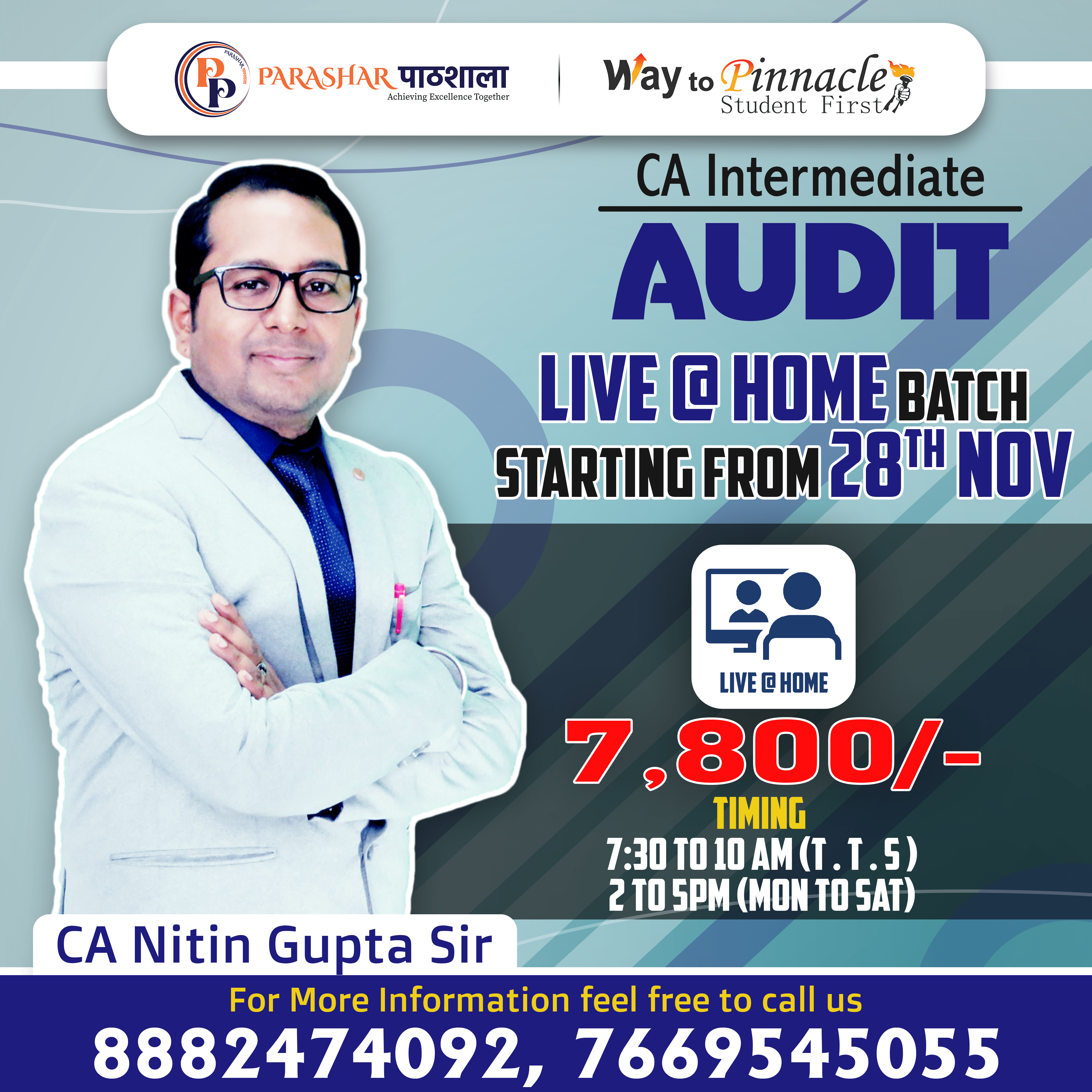 CA Inter Audit LIVE at Home Classes by CA Nitin Gupta Sir For May 23 & Onwards | Complete Auditing & Assurance Classes  | Full HD Video + HQ Sound