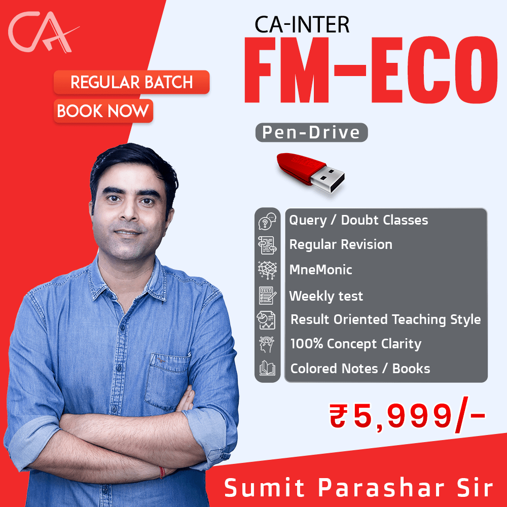 CA Inter FM & ECO Pendrive Classes by Sumit Parashar Sir For May 23 & Onwards  | Complete FM ECO Course | Full HD Video + HQ Sound